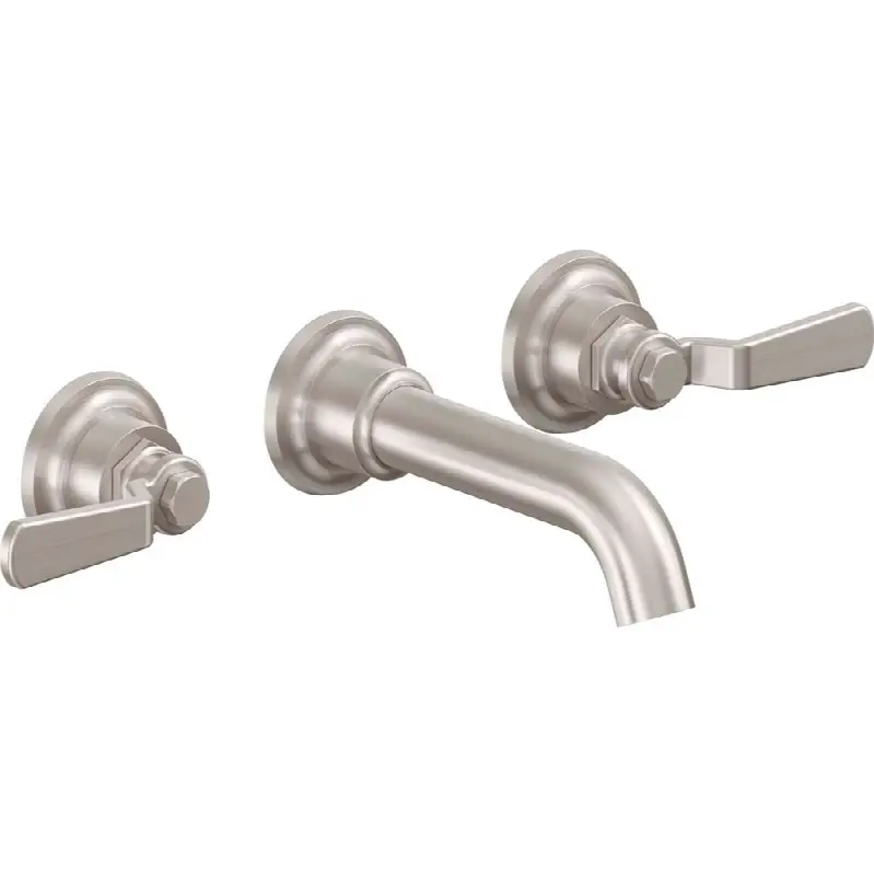 Two Handle Lavatory Wall Faucet Trim Only