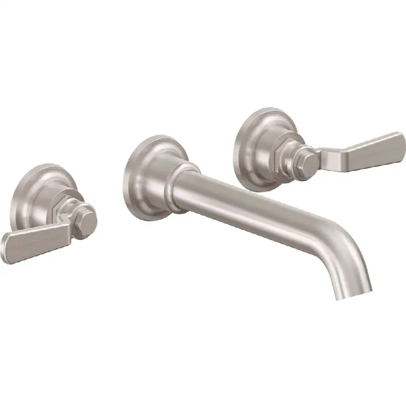 Two Handle Lavatory Wall Faucet Trim Only