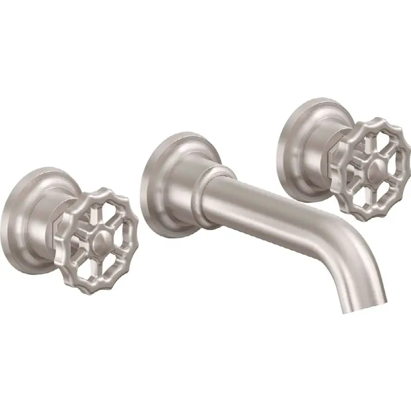 Two Handle Lavatory Wall Faucet Trim Only