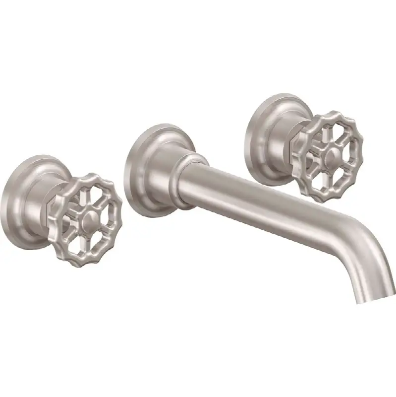 Two Handle Lavatory Wall Faucet Trim Only