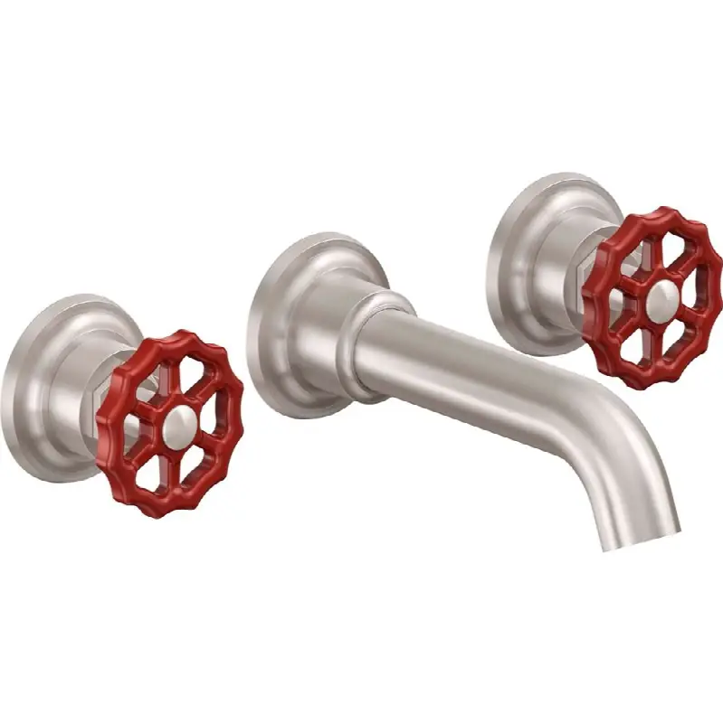 Two Handle Lavatory Wall Faucet Trim Only
