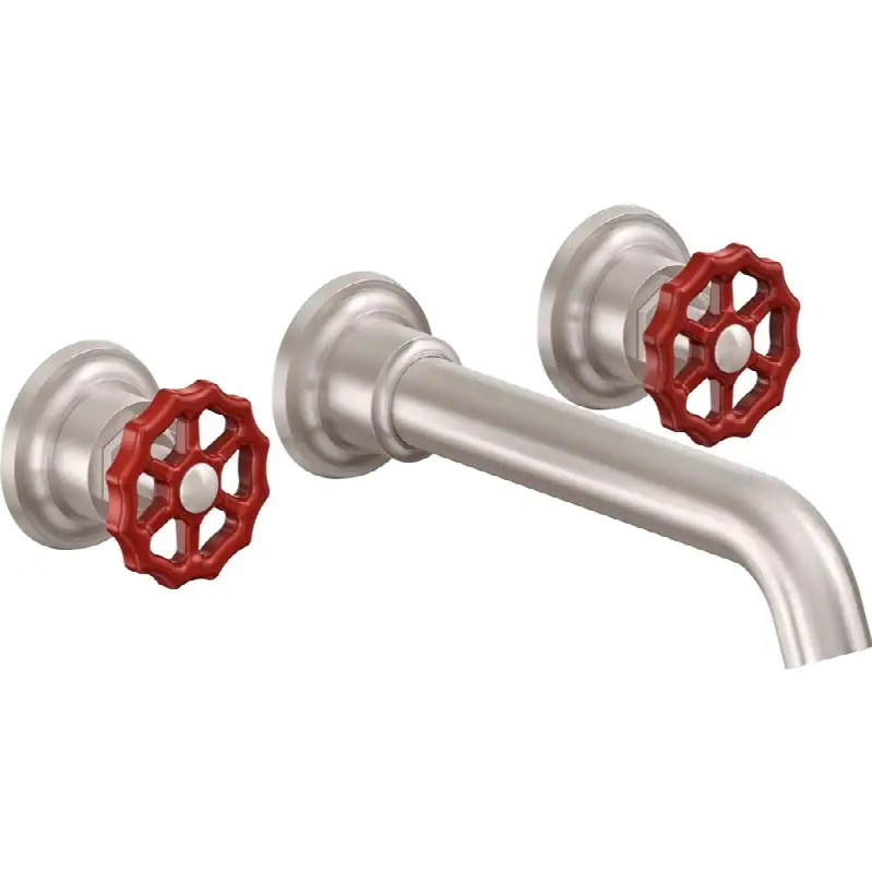 Two Handle Lavatory Wall Faucet Trim Only
