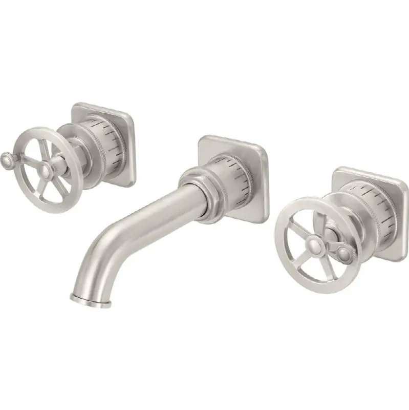 Two Handle Lavatory Wall Faucet Trim Only
