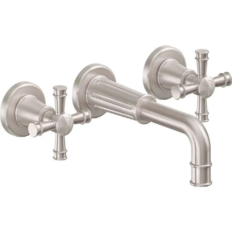 Two Handle Lavatory Wall Faucet Trim Only
