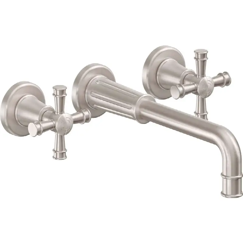 Two Handle Lavatory Wall Faucet Trim Only