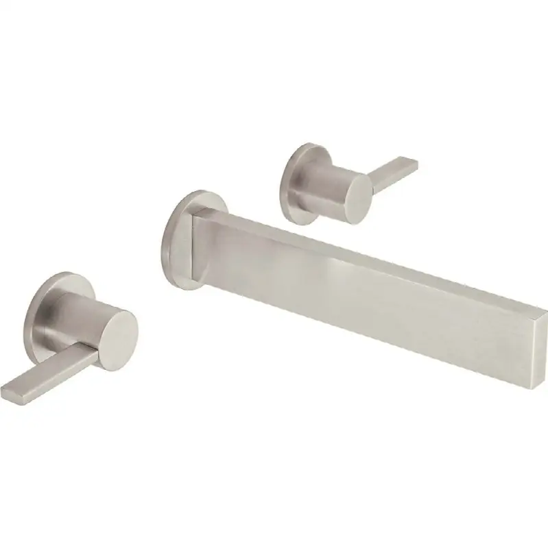 Two Handle Lavatory Wall Faucet Trim Only