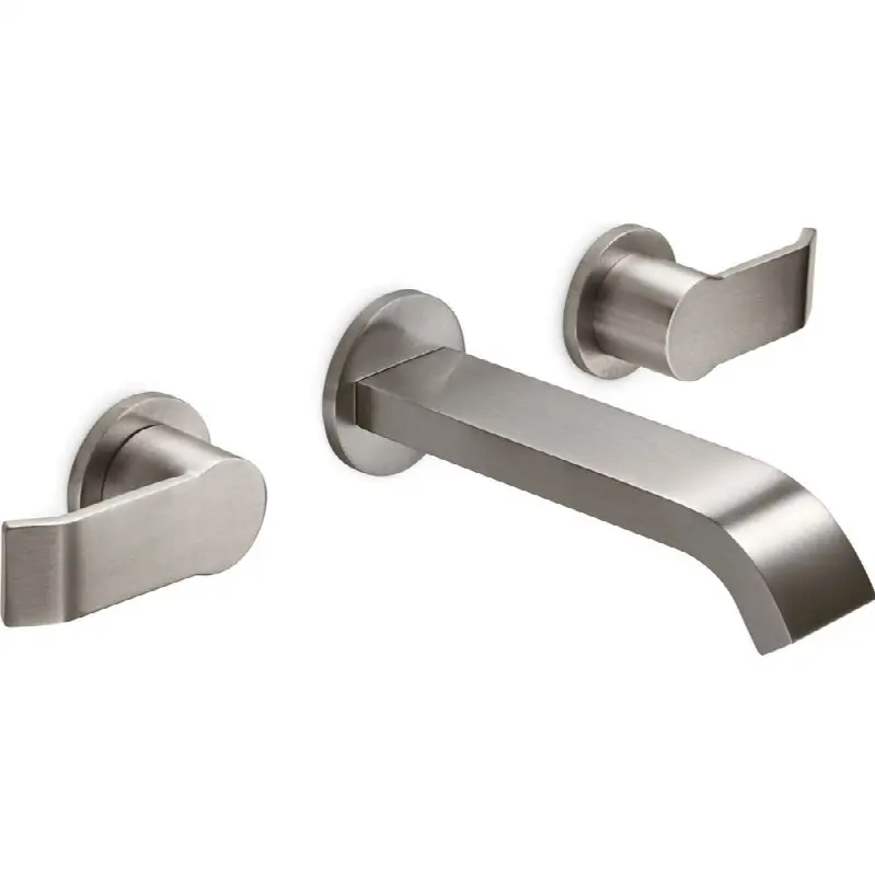Two Handle Lavatory Wall Faucet Trim Only