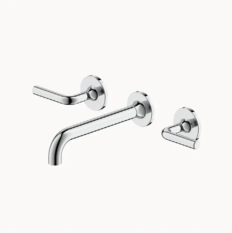Taos 3-Hole Wall-Mounted Basin Faucet Trim, Polished Chrome