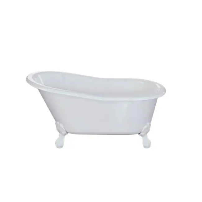 Belgravia 60 Clawfoot Bathtub, Clearstone, White Semi-Gloss