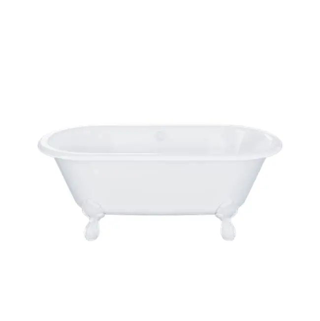 Belgravia Clawfoot Bathtub, Clearstone, White Semi-Gloss