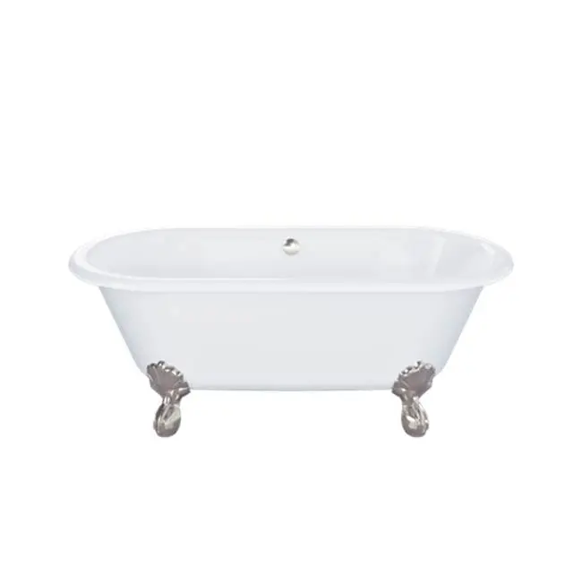 Belgravia Freestanding Footed Bathtub (With Polished Nickel Claw Feet)