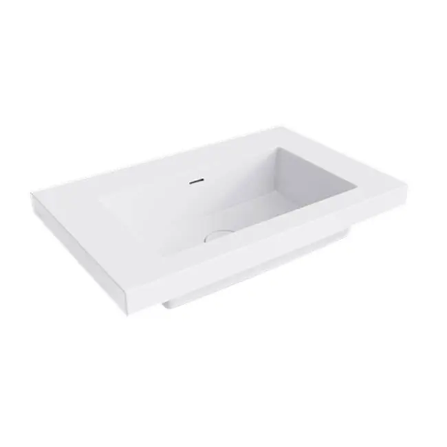 Smith 28" Basin Top, Nth, Semi-Gloss White, Click-Clack Waste In Matching Clearstone Included