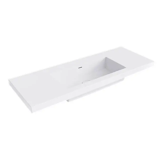 Smith 48" Basin Top, Nth, Semi-Gloss White, Click-Clack Waste In Matching Clearstone Included