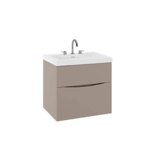 Mpro Double Drawer Unit With Smith Basin Top, 24In, Coffee
