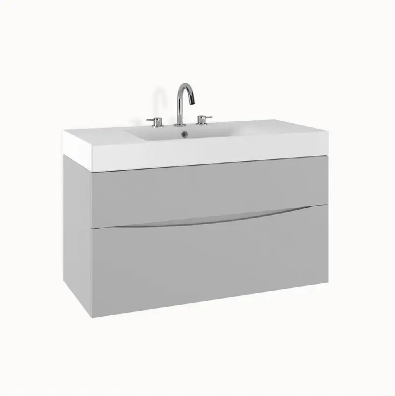 Mpro 39In. Storm Grey Double Drawer Unit