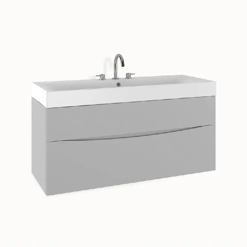 Mpro 48In. Storm Grey Double Drawer Unit