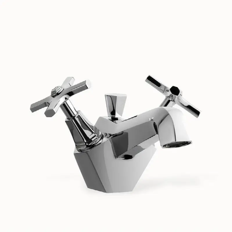 Waldorf Single-hole Basin Faucet with Cross Handles P