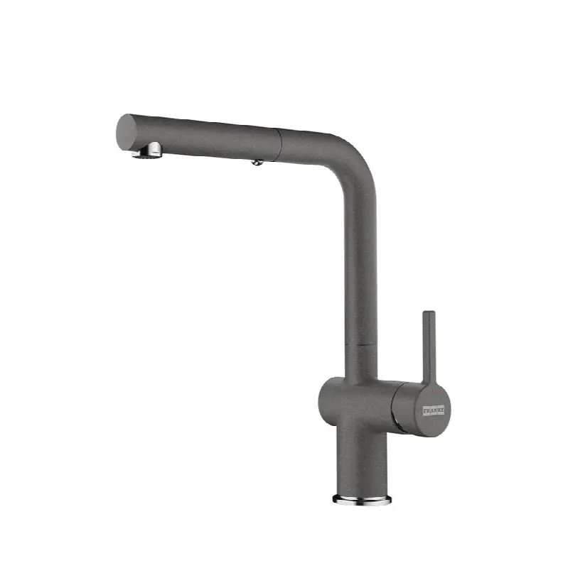 Active 12.25-inch Contemporary Single Handle Pull-Out Faucet in Stone Grey, ACT-PO-STG