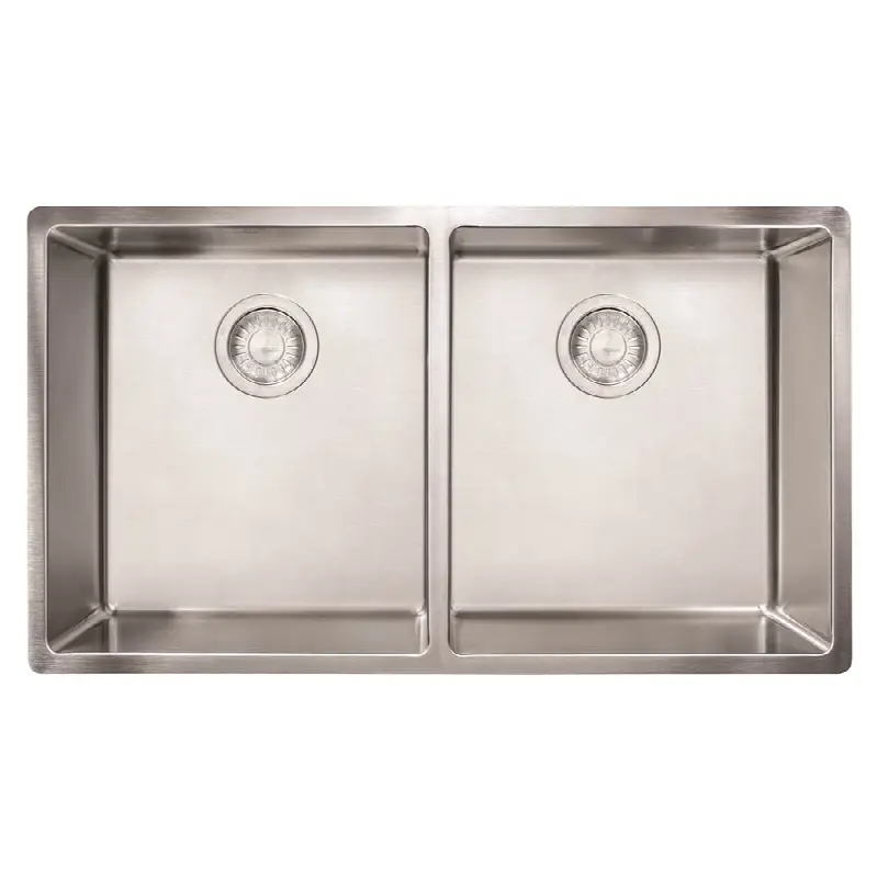 Cube 31.5-in. x 17.7-in. 18 Gauge Stainless Steel Undermount Double Bowl Kitchen Sink - CUX120