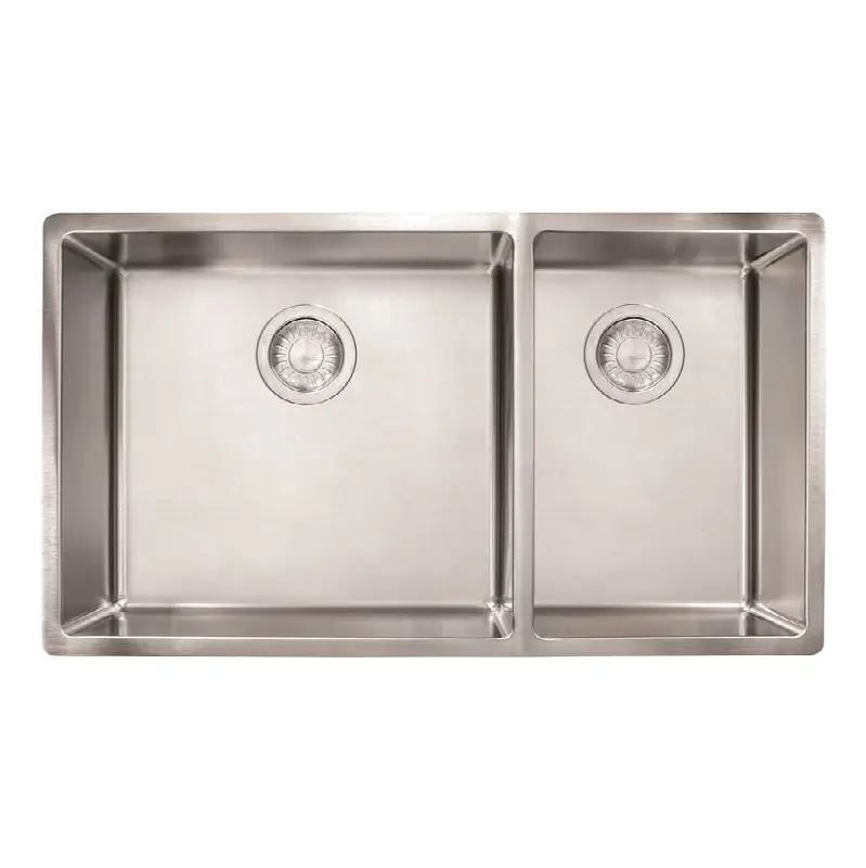 Cube 31.5-in. x 17.7-in. 18 Gauge Stainless Steel Undermount Double Bowl Kitchen Sink - CUX160