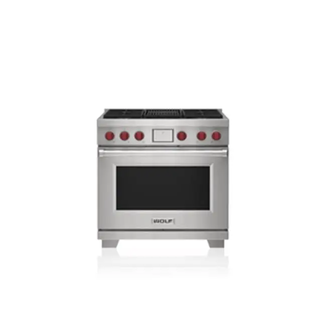 36" Dual Fuel Range - 4 Burners And Infrared Charbroiler - LP