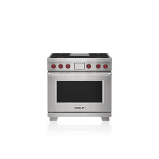 36" Dual Fuel Range - 4 Burners And Infrared Griddle - LP