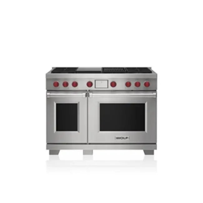 48" Dual Fuel Range - 4 Burners, Infrared Charbroiler And Infrared Griddle - NG