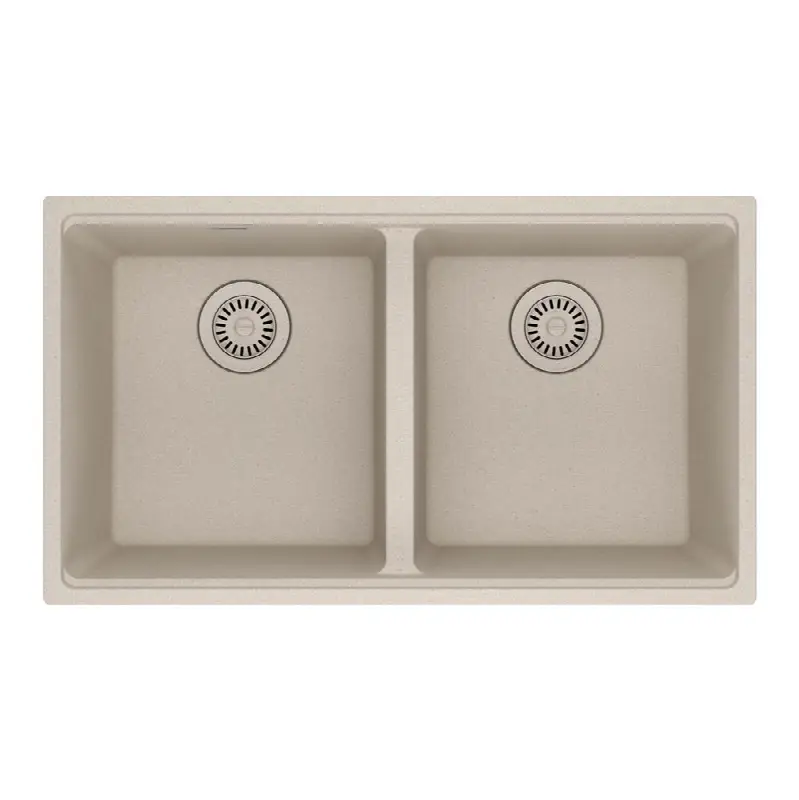 Maris Undermount 31-in x 17.81-in Fragranite Double Bowl Kitchen Sink