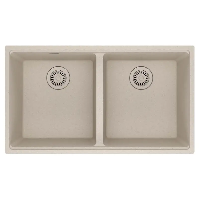 Maris Undermount 33-in x 18.94-in Fragranite Double Bowl Kitchen Sink