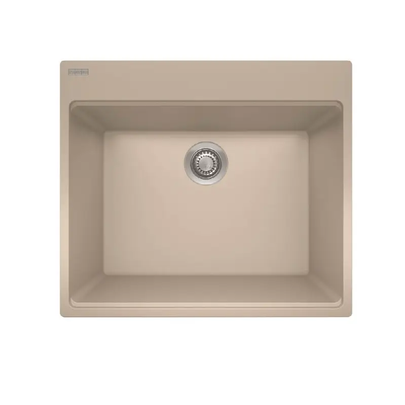 Maris Dual Mount 25-in x 22-in Fragranite Dual Mount Single Bowl Laundry Sink