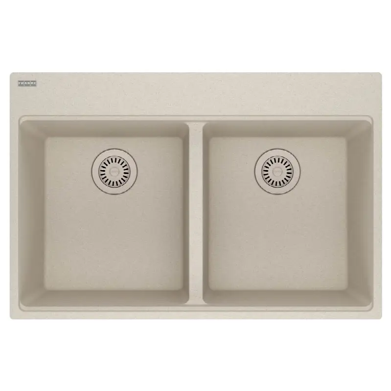 Maris Dual Mount 33-in x 22-in Fragranite Double Bowl Kitchen Sink