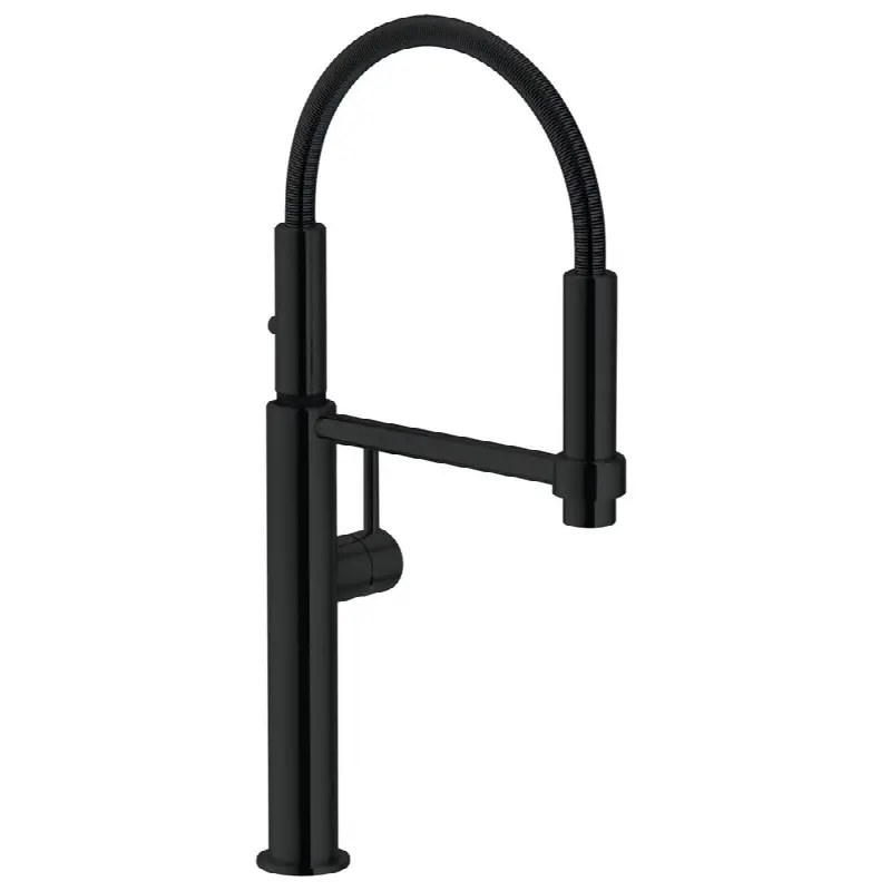 Pescara 18-inch Single Handle Semi-Pro Kitchen Faucet in Matte Black, PES-360-MBK