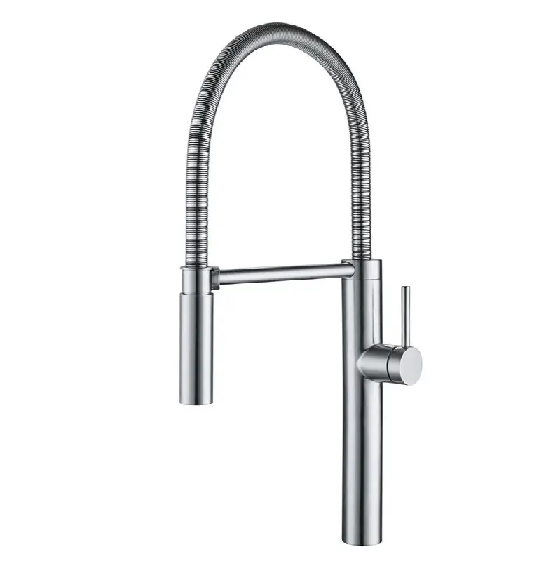 Pescara 16.5-inch Single Handle Semi-Pro Kitchen Faucet with Magnetic Sprayer Dock in Stainless Steel, PES-SP-304