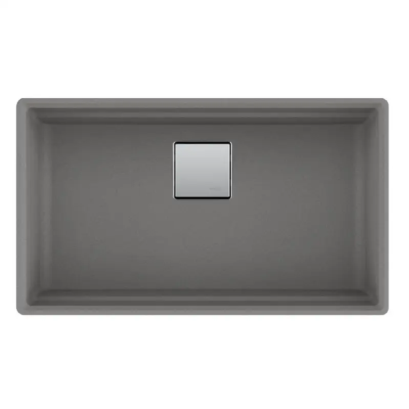 Peak 32.0-in. x 18.8-in. Fragranite Undermount Single Bowl Kitchen Sink in Slate Grey