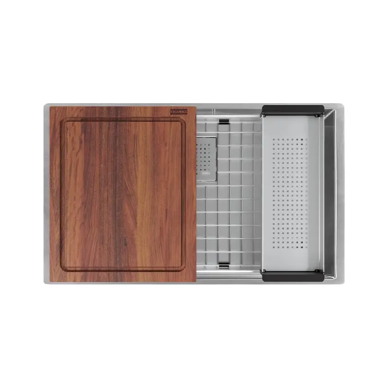 Peak Workcenter 29-in. x 18-in. 16 Gauge Stainless Steel Undermount Single Bowl Kitchen Sink