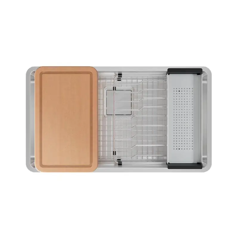 Pescara 32.5-in. x 18.5-in. 18 Gauge Stainless Steel Undermount Single Bowl Kitchen Sink - PTX110-31