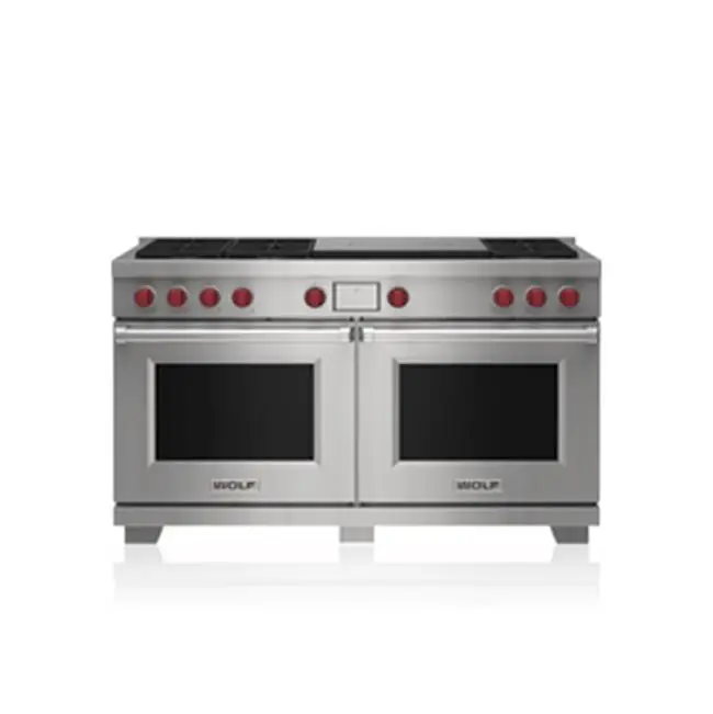 60" Dual Fuel Range - 6 Burners And French Top - NG