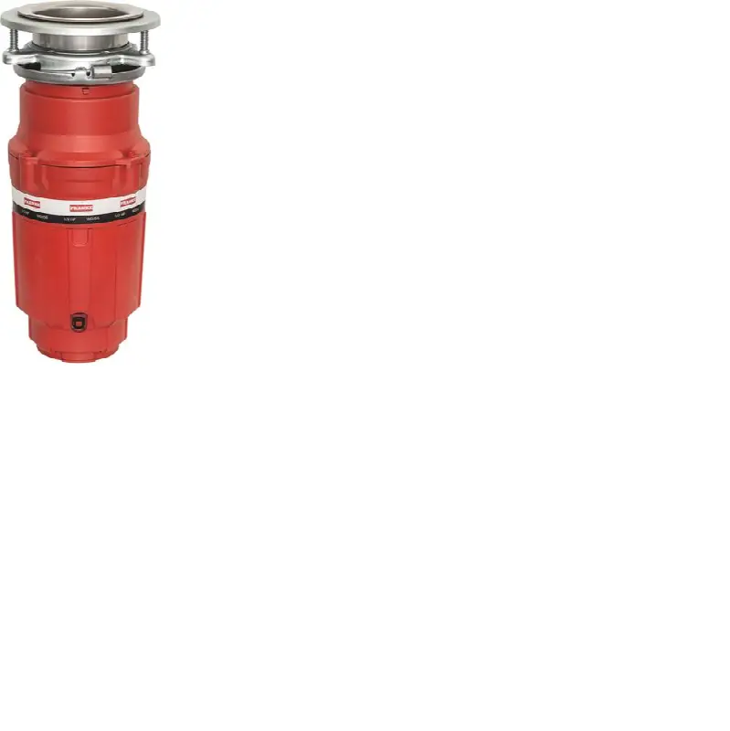 1/2 Horse Power Compact Waste Disposer Continuous Feed Torque Master 2600 RPM Jam-Resistant DC Motor in Red/Chrome, WDJ50