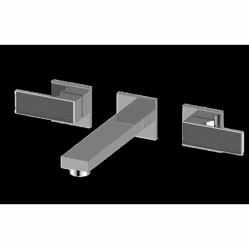 Incanto Three-Hole Wall-Mounted Tub Filler with 7-3/16" spout