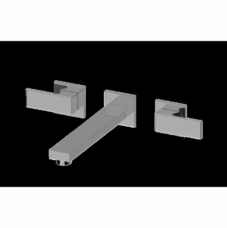 Incanto Three-Hole Wall-Mounted Tub Filler with 9-3/16" spout