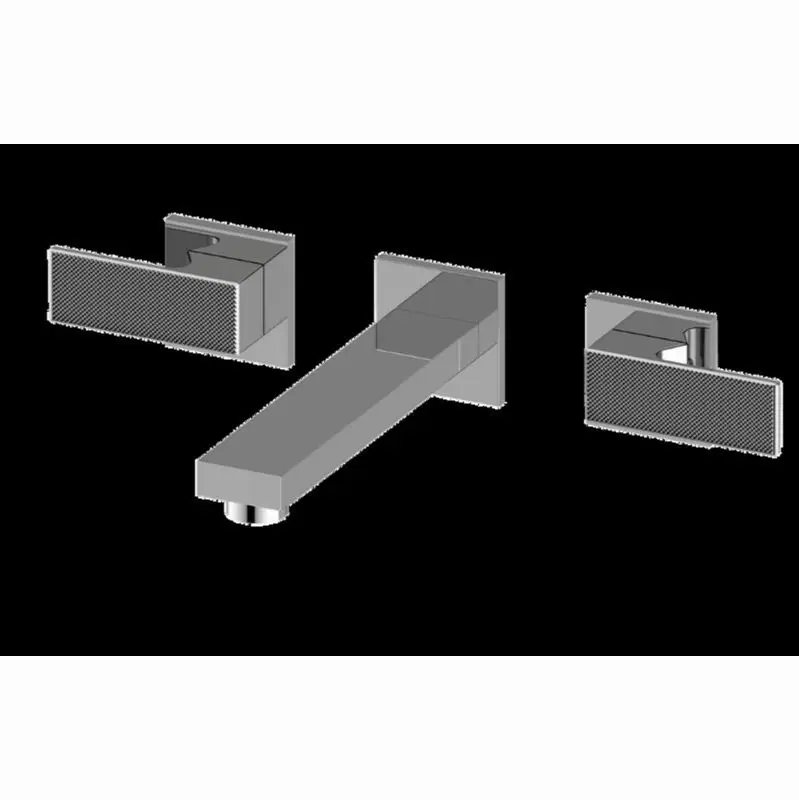 Incanto Three-Hole Wall-Mounted Tub Filler with 9-3/16" spout