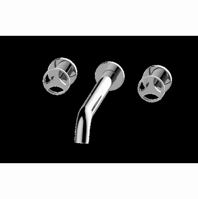 Harley Three-Hole Wall-Mounted Tub Filler with 12" spout