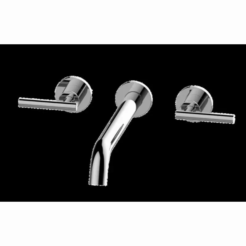 ME Three-Hole Wall-Mounted Tub Filler with 12" spout