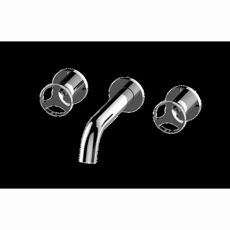 Harley Three-Hole Wall-Mounted Tub Filler with 7-3/16" spout