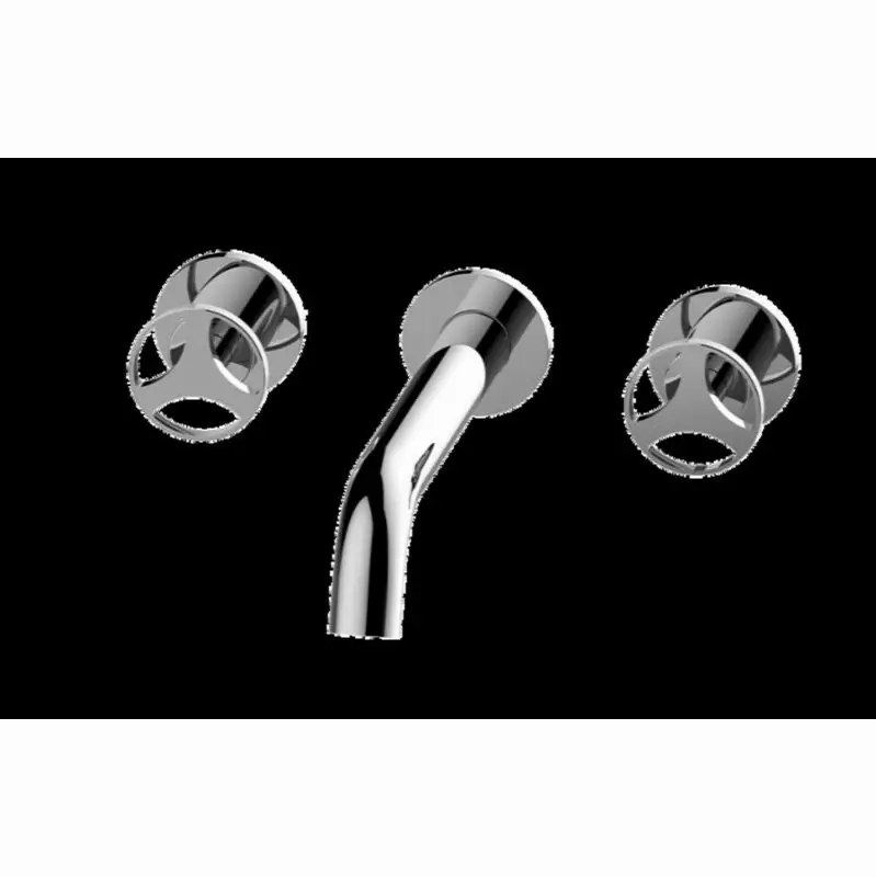 Harley Three-Hole Wall-Mounted Tub Filler with 9-3/16" spout