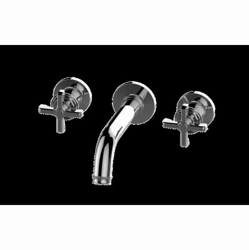 Vignola Three-Hole Wall-Mounted Tub Filler with 7-3/16" spout
