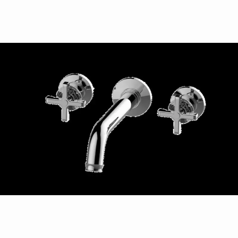 Vignola Three-Hole Wall-Mounted Tub Filler with 9-3/16" spout