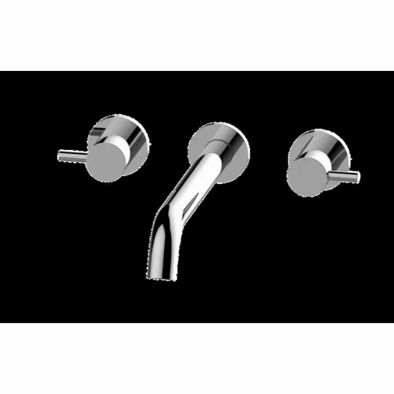ME Three-Hole Wall-Mounted Tub Filler with 12" spout