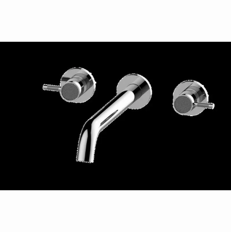 Cameo Three-Hole Wall-Mounted Tub Filler with 12" spout
