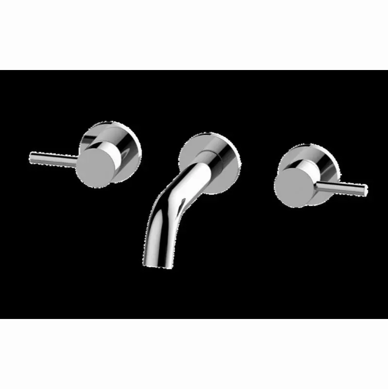 ME Three-Hole Wall-Mounted Tub Filler with 7-3/16" spout